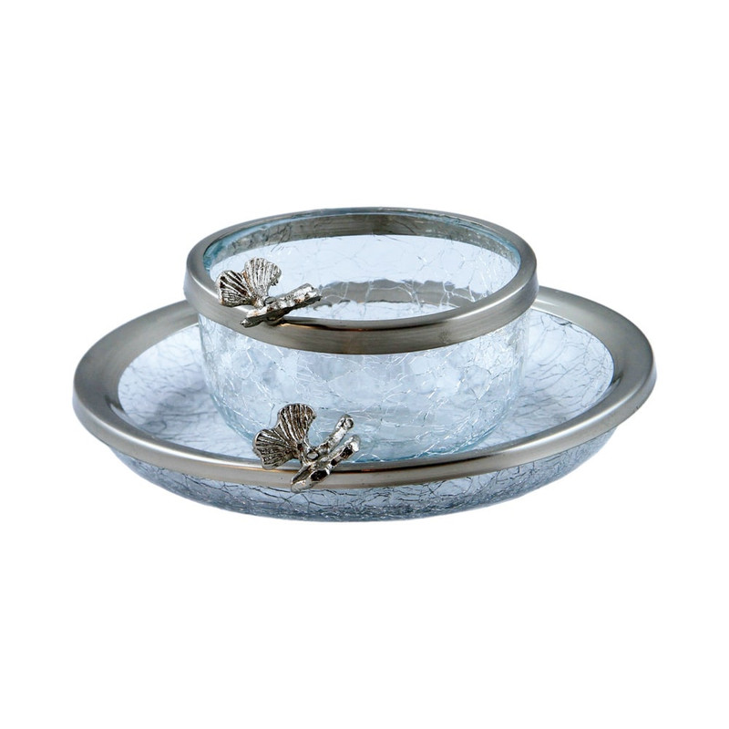 ست پیاله و پیش دستی سالی نو مدل پروانه کد N-4021 بسته 12 عددی