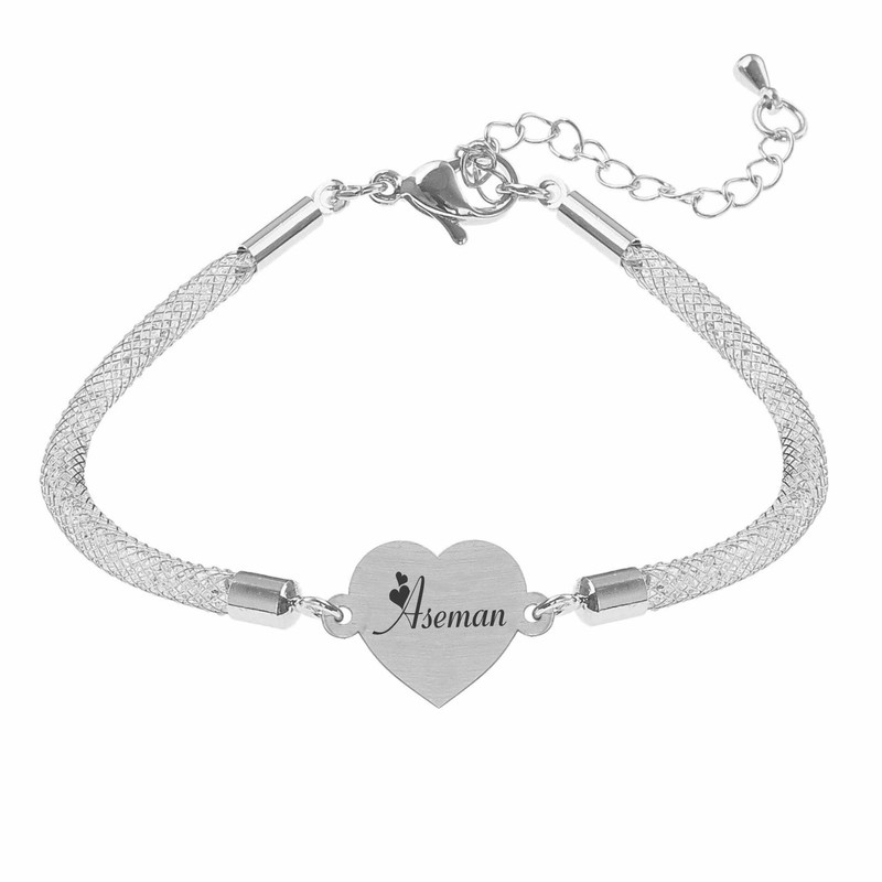 دستبند نقره زنانه لیردا مدل اسم آسمان 202032