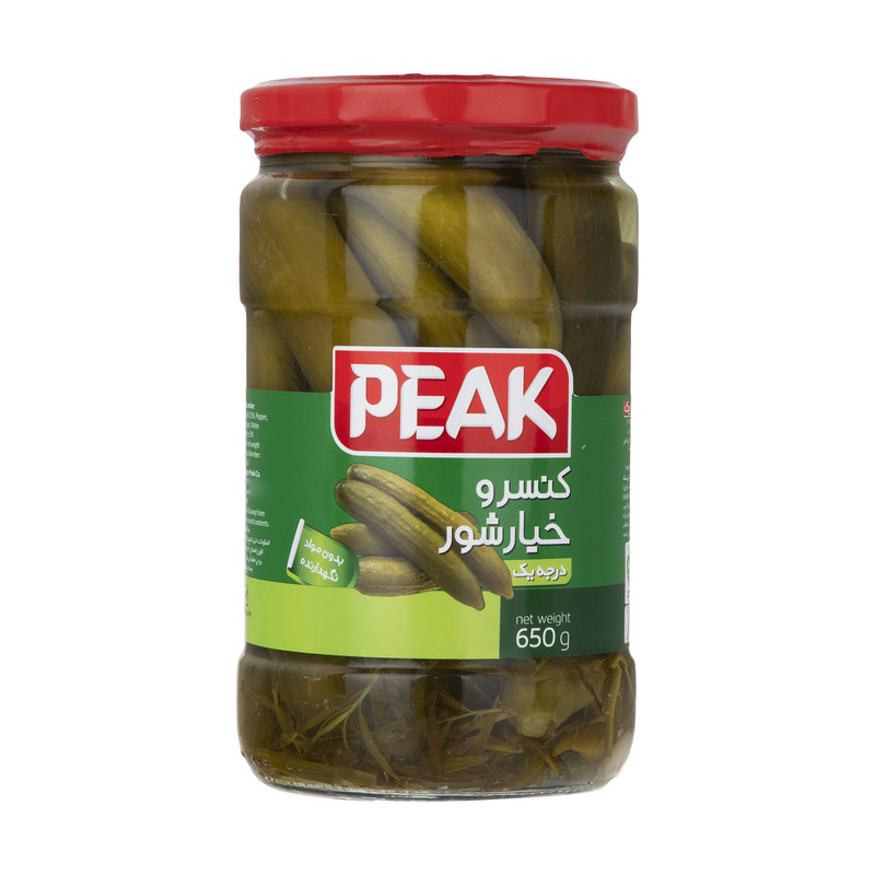 کنسرو خیار شور درجه یک پیک - 650 گرم