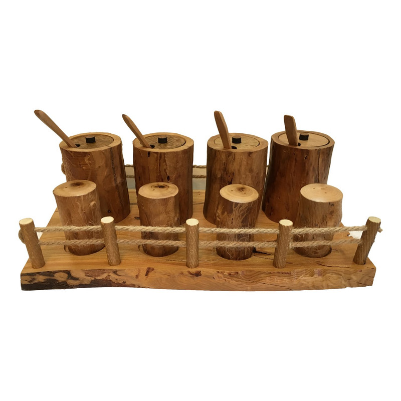 خرید و قیمت ست جا ادویه ای 8 پارچه آرونی طرح روستیک مدل BENIKA