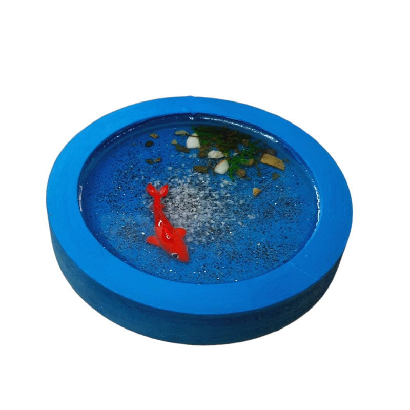 ظرف ماهی هفت سین رزینی مدل حوضچه