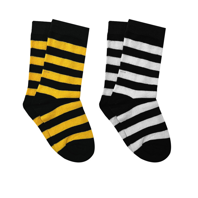 خرید و قیمت جوراب دخترانه تن پوش هنگامه مدل راه راه بسته 2 عددی