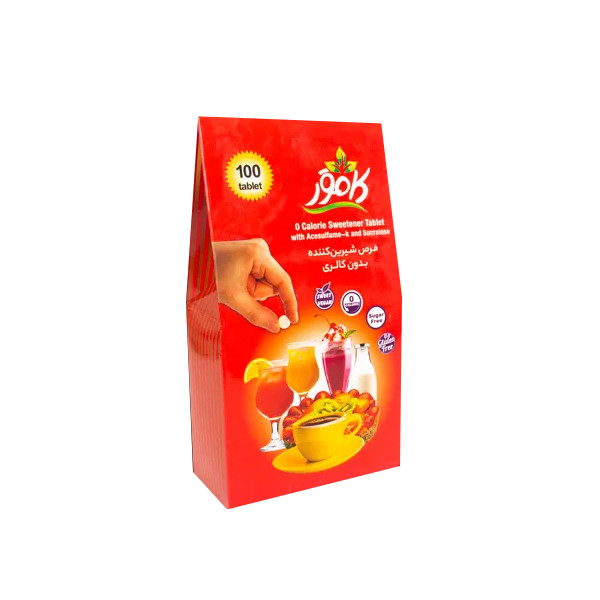 خرید و قیمت قرص شیرین کننده بدون گلوتن کامور بسته 100 عددی
