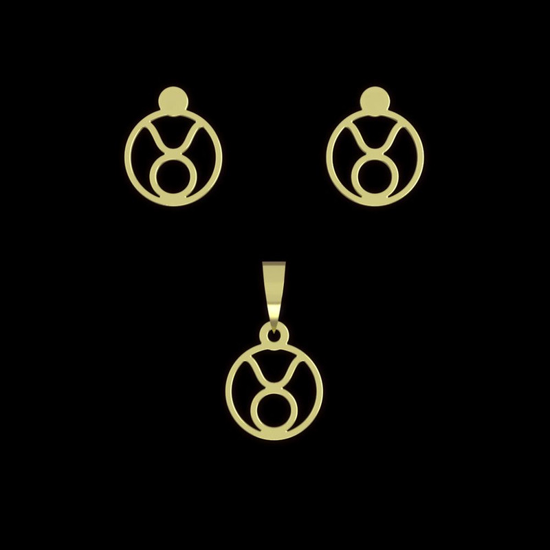 خرید و قیمت نیم ست طلا 18 عیار زنانه مدوپد مدل دایره کد NA12593