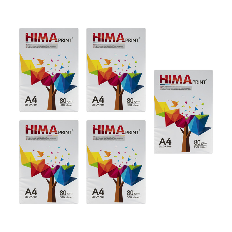 کاغذ A4 هیما کد H05-2 بسته 5 عددی