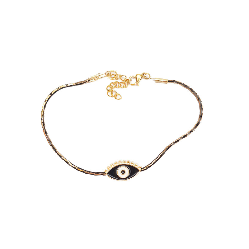 دستبند زنانه مدل زنجیری چشم نظر کد 011