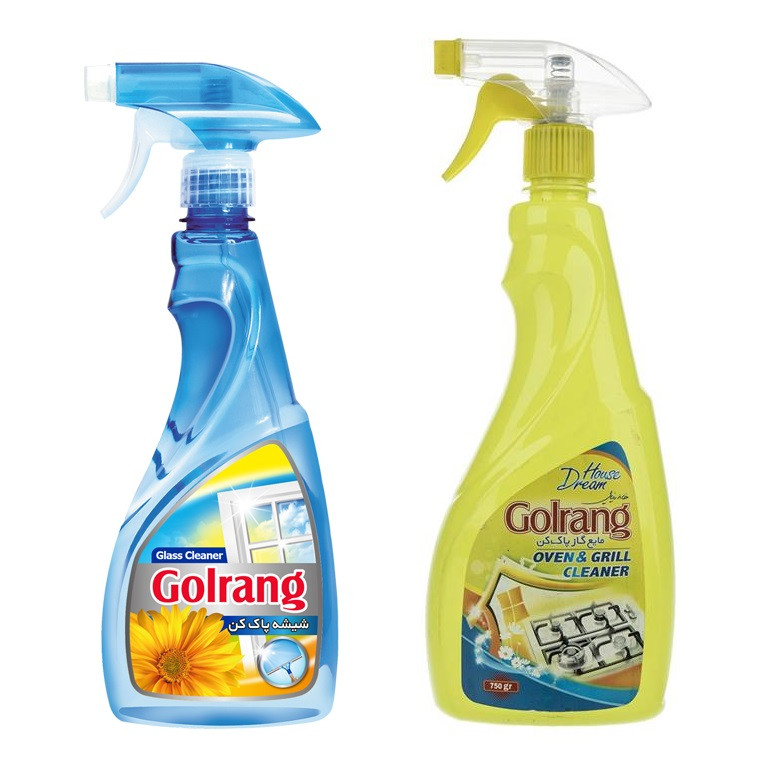 خرید و قیمت اسپری شیشه پاک کن و گاز پاک کن گلرنگ مدل درخشان حجم 750 میلی لیتر مجموعه 2 عددی