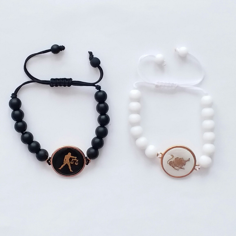 خرید و قیمت دستبند مدل ماه تولد مرداد و مهر کد F064 مجموعه 2 عددی