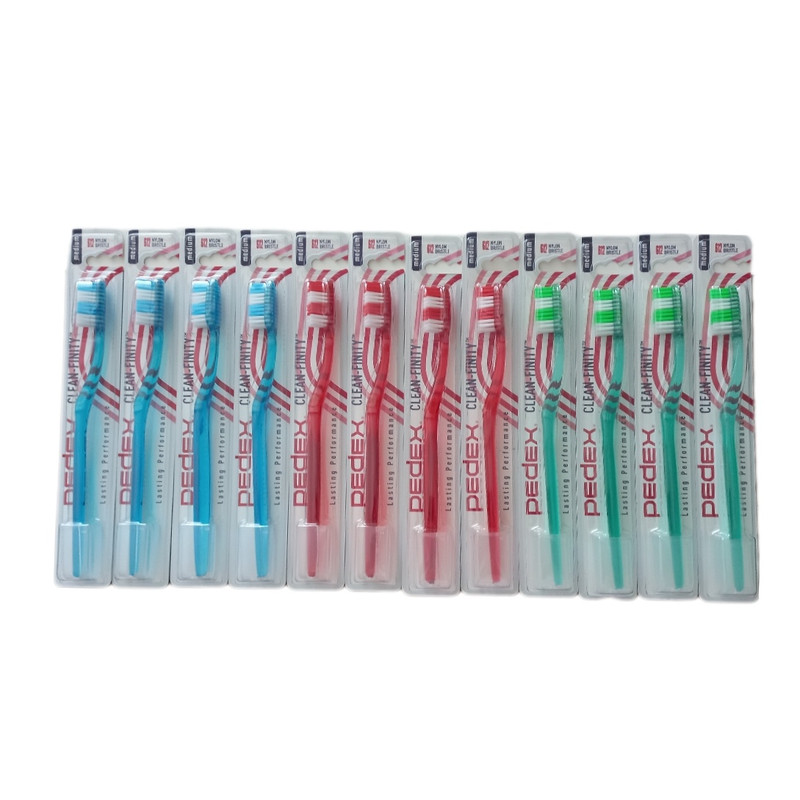 مسواک پدکس مدل سری فینیتی با برس متوسط بسته 12 عددی