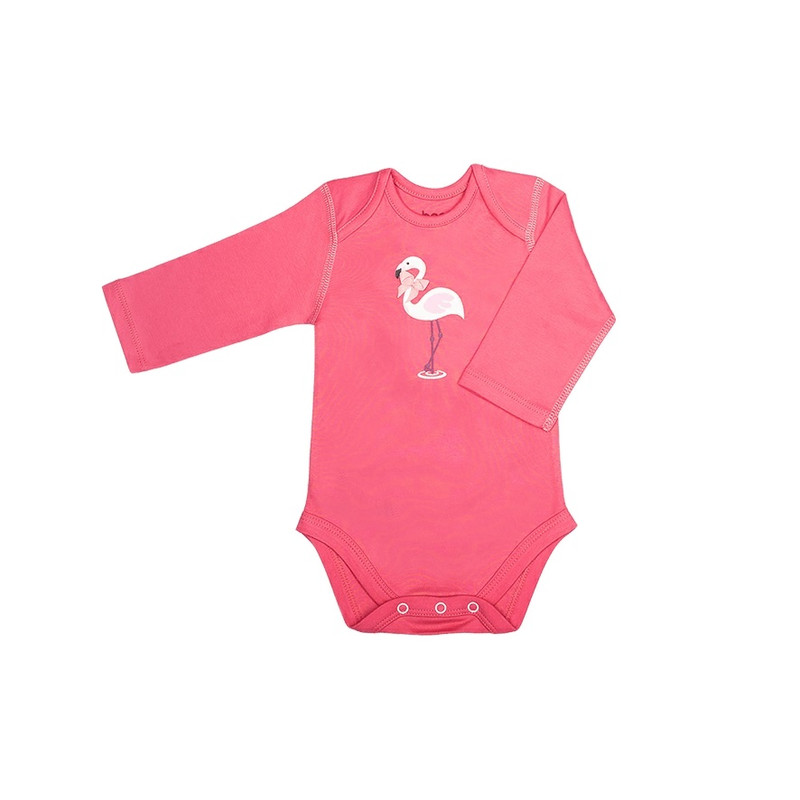 بادی آستین بلند نوزادی بی سی سی مدل flamingo
