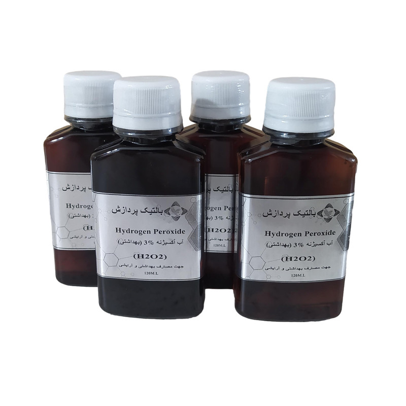 محلول آب اکسیژنه بالتیک مدل هیدروژن پراکساید حجم 120 میلی لیتر بسته 4 عددی