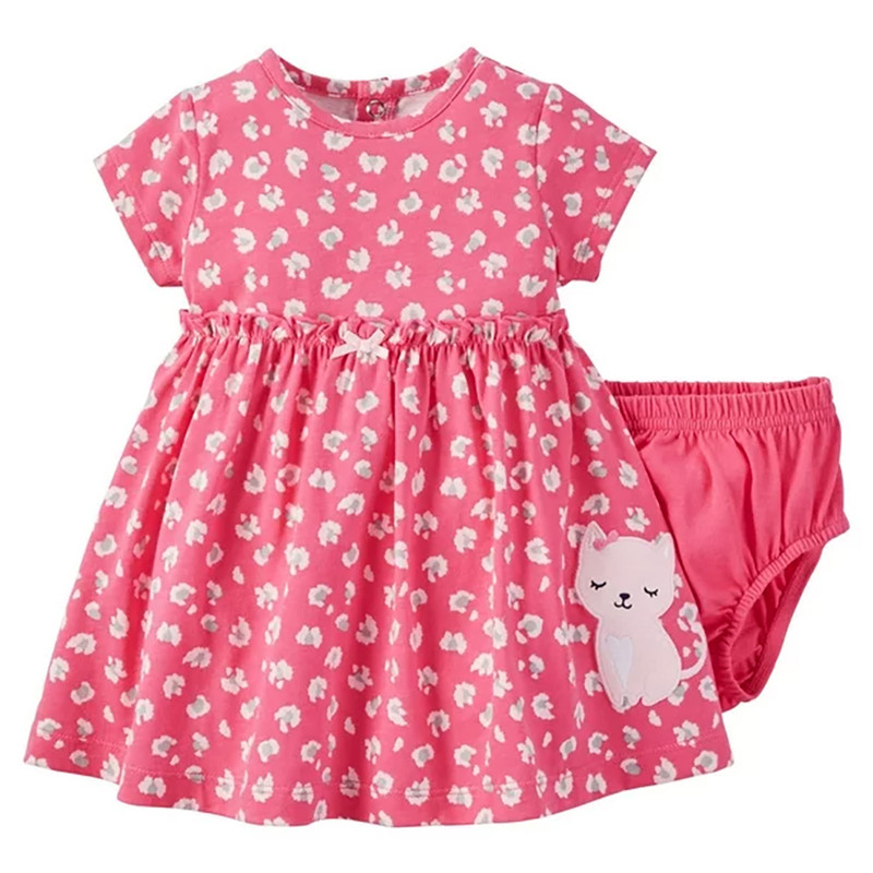 ست پیراهن و شورت نوزادی کارترز مدل گربه