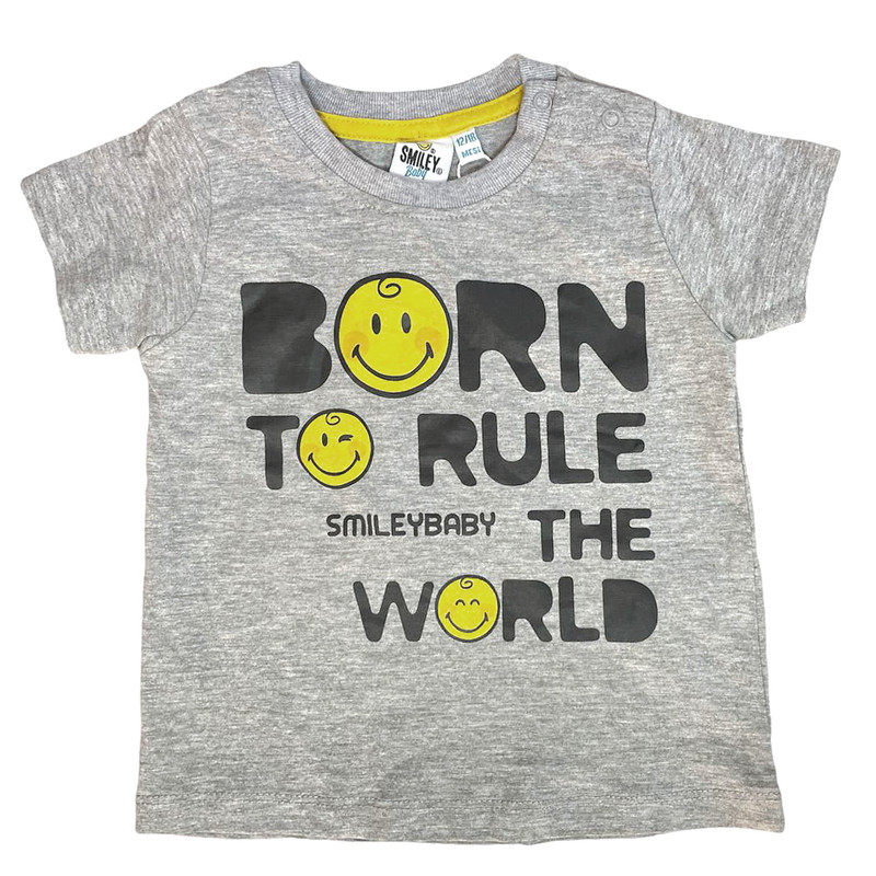 تی شرت آستین کوتاه نوزادی پیاتزا ایتالیا مدل 67373 SMILEY