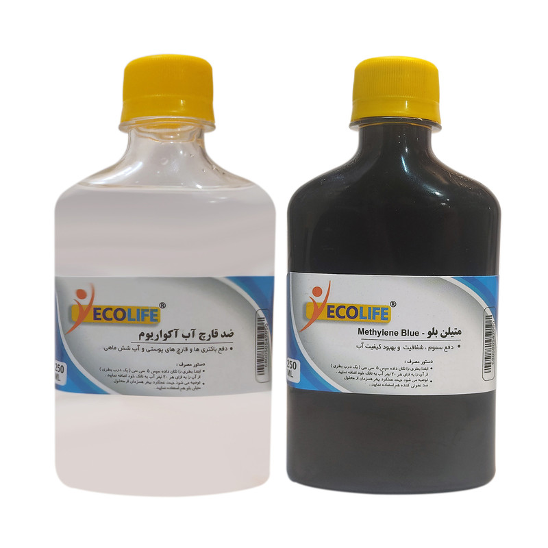محلول ضد قارچ آب آکواریوم مدل لایف اوشن حجم 500 میلی لیتر به همراه متیلن بلو