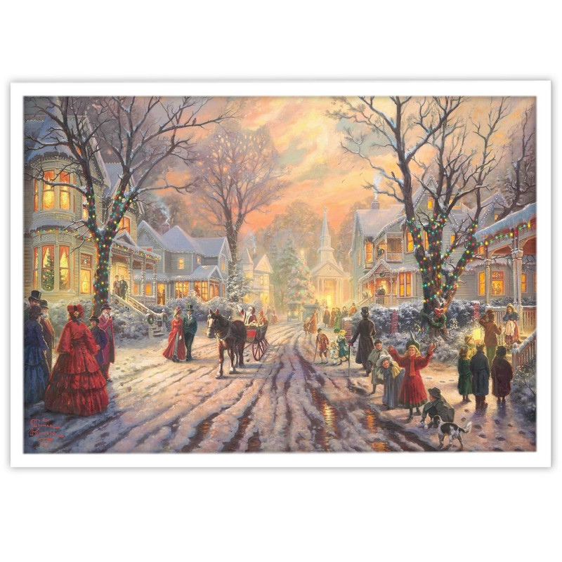 تابلو بکلیت طرح نقاشی کریسمس و منظره زمستانی مدل W-11223