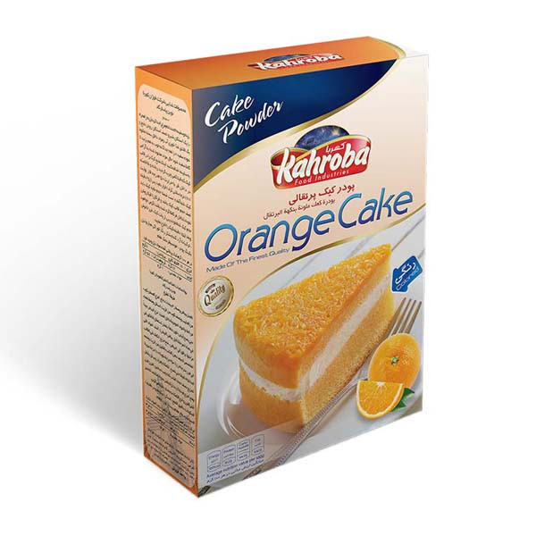 پودر کیک پرتقالی رنگی کهربا - 500 گرم