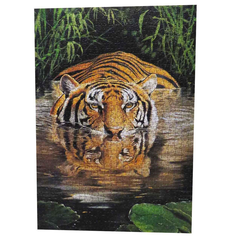 خرید و قیمت تابلو شاسی اشمیت پازل چیده شده 1000 تکه مدل ببر