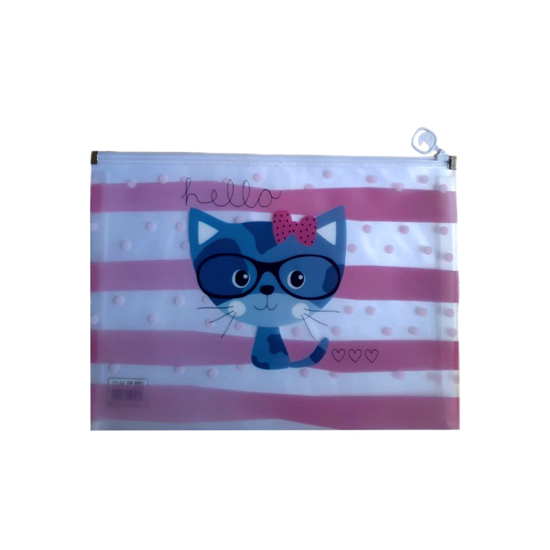پوشه مدل زیپ دار طرح گربه