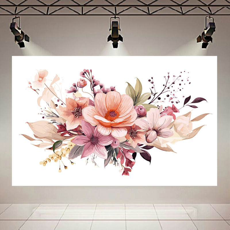 تابلو بوم طرح نقاشی مدل گل شاداب کد AR305040