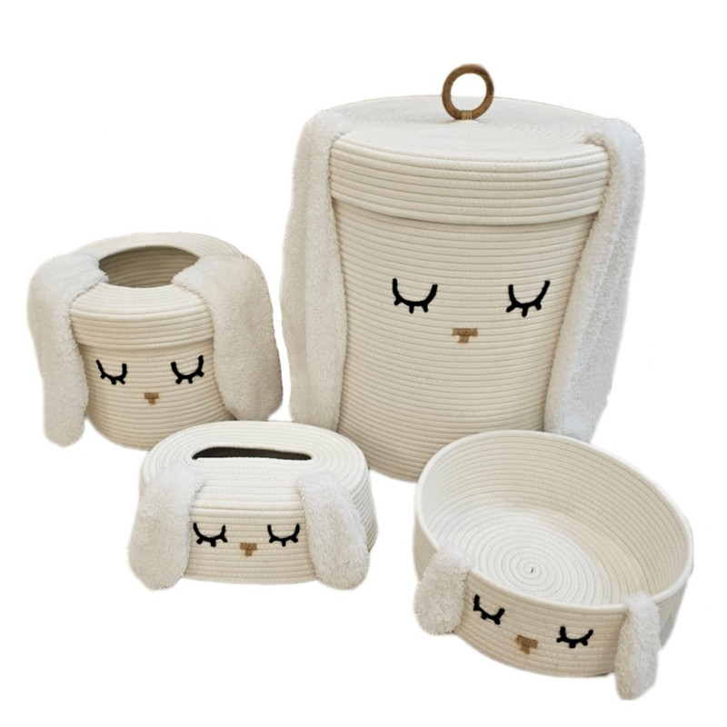 ست سبد وسایل کودک لالیپاپ مدل گوش پشمی مجموعه ۴ عددی