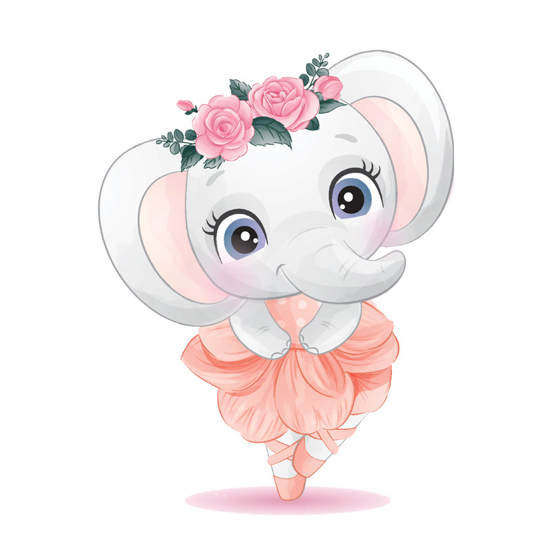 استند تولد طرح بچه فیل دخترانه کد 027