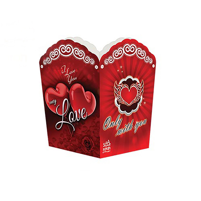 ظرف پاپ کورن سورساتان مدل لاو بسته 10 عددی