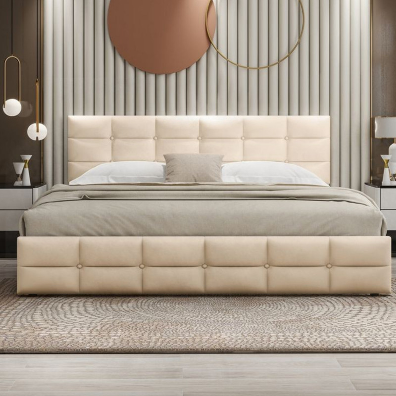 تخت خواب دو نفره کد DR 4674 سایز 200x140 سانتی متر