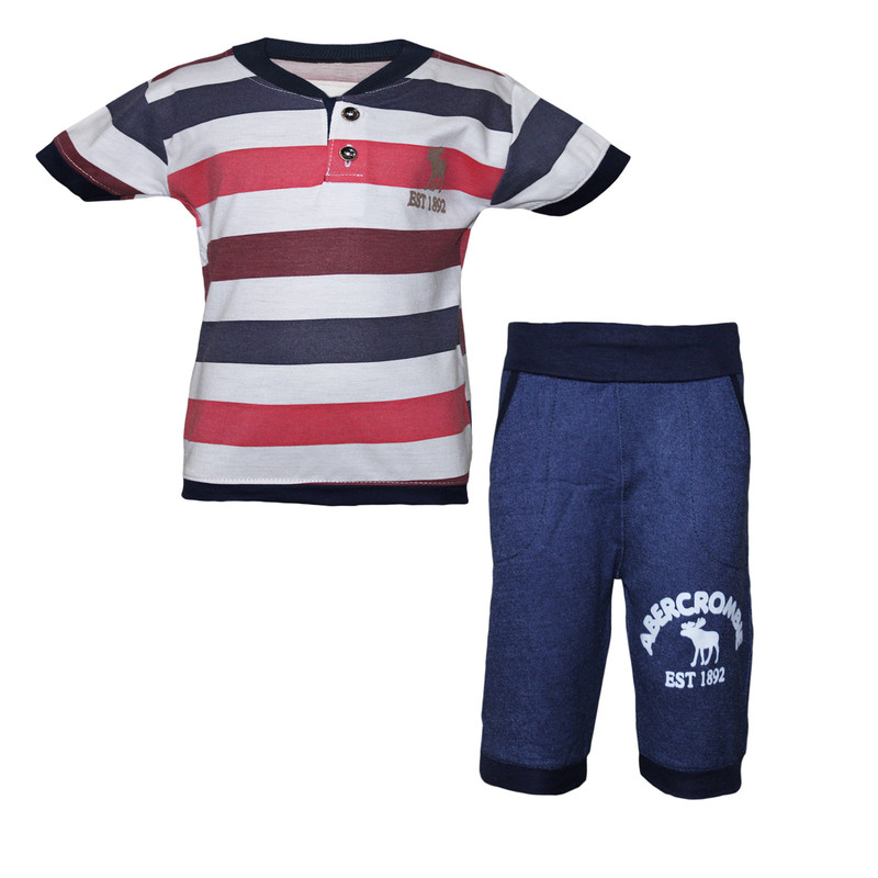 خرید و قیمت ست تی شرت و شلوارک پسرانه مدل AR کد 107