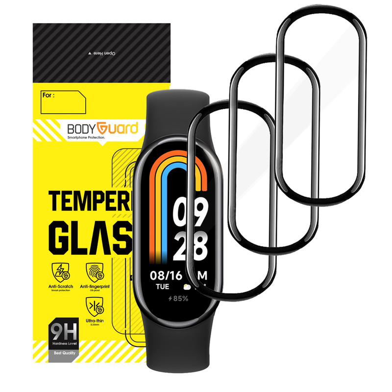 محافظ صفحه نمایش بادیگارد مدل PMMA مناسب برای مچ بند هوشمند شیائومی Mi Band 8 بسته 3 عددی