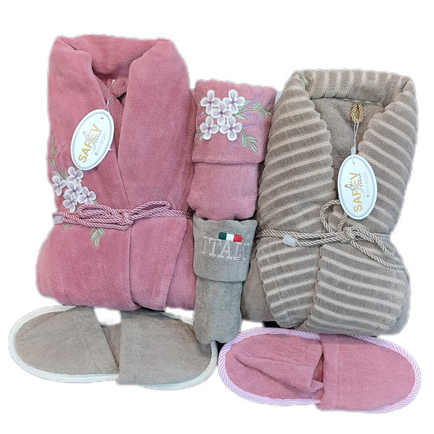 سرویس حوله پالتویی 6 تکه سارو مدل 125tiana0