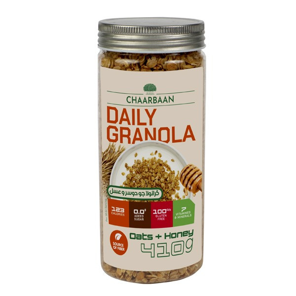 گرانولا جو دوسر و عسل چاربان - 410 گرم