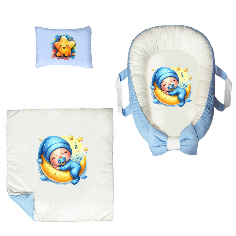 خرید و قیمت سرویس خواب 3 تکه نوزاد پادآفرین مدل گارد محافظ طرح ستاره کد PG001