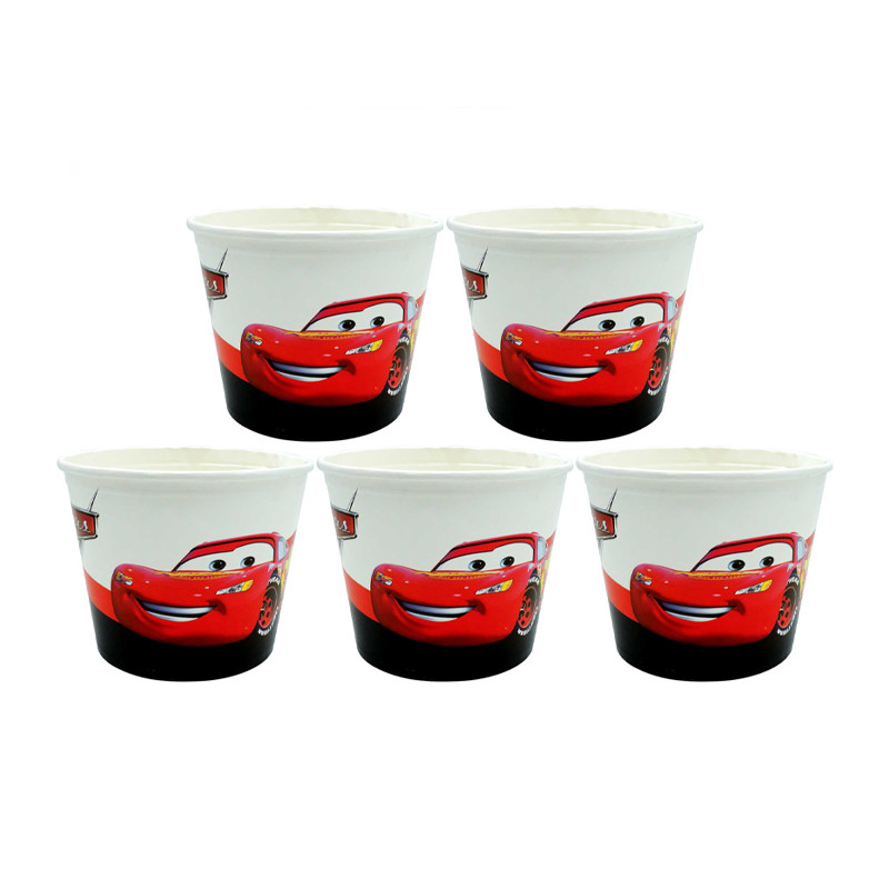 ظرف پاپ کورن مدل ماشین بسته 5 عددی