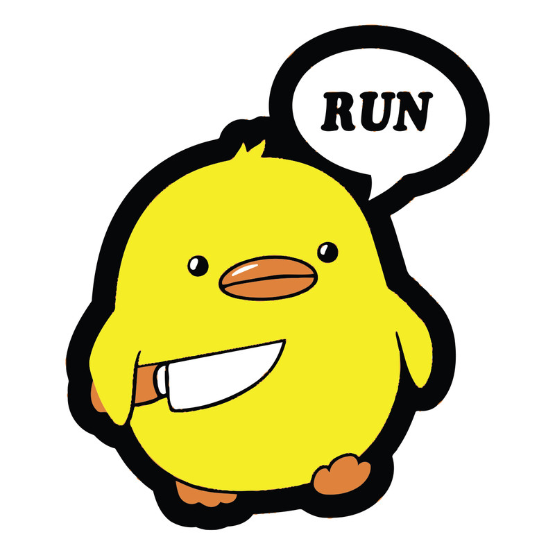 استیکر لپ تاپ پویا مارکت طرح جوجه قاتل کد 3586