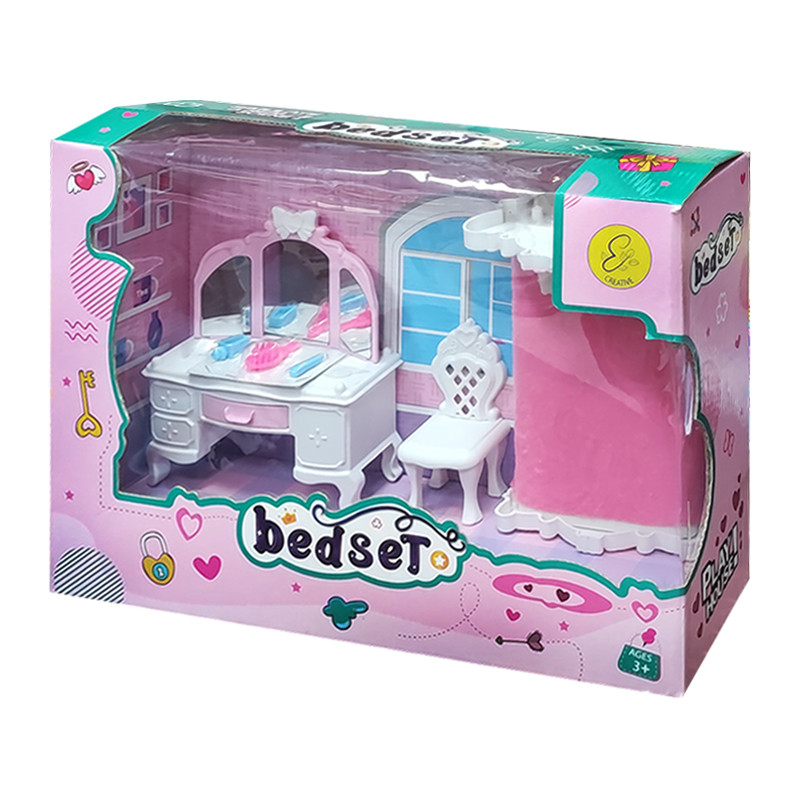 ست اسباب بازی لوازم خانه مدل اتاق خواب کودک مینی طرح سورپرایز