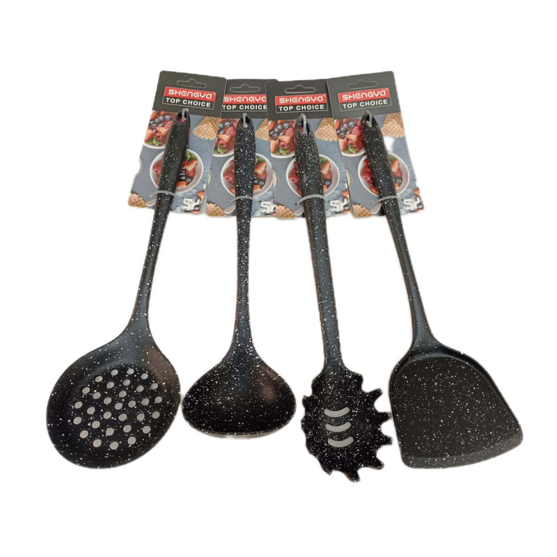 خرید و قیمت سرویس کفگیر و ملاقه 4 پارچه شنگیا مدل سیلیکونی