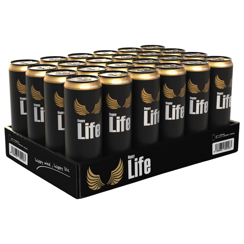 خرید و قیمت نوشیدنی انرژی زا هپی لایف - 355 میلی لیتر بسته 24 عددی