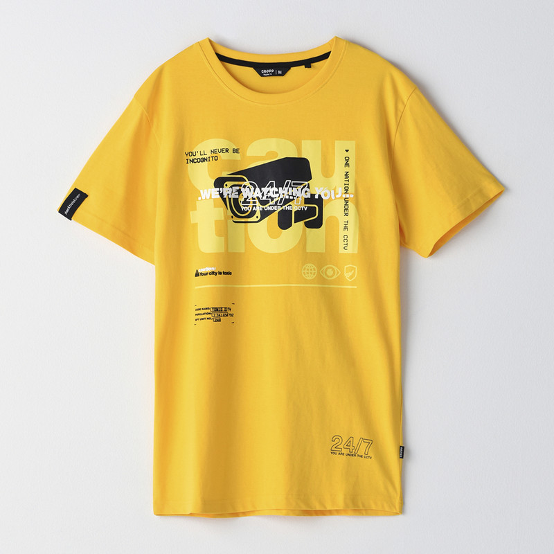 تیشرت آستین کوتاه مردانه کراپ مدل CR-Y