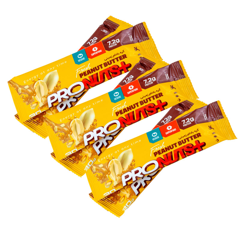 خرید و قیمت کره بادام زمینی ساده تک نفره پروناتسپلاس بسته 6 عددی