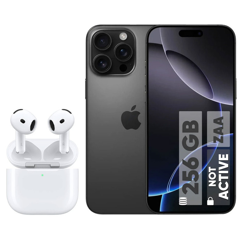 گوشی موبایل اپل مدل iPhone 16 Pro Max ZAA دو سیم کارت ظرفیت 256 گیگابایت و رم 8 گیگابایت - به همراه هدفون بلوتوثی اپل مدل AirPods 4