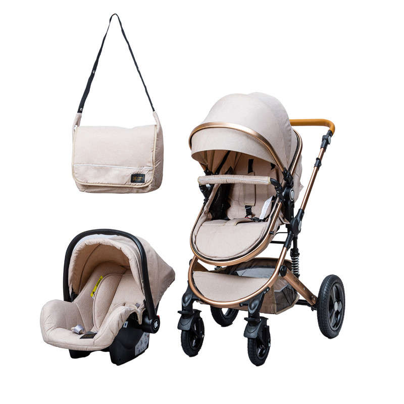 ست کالسکه و کریر کیکابو مدل Claude به همراه ساک لوازم کودک