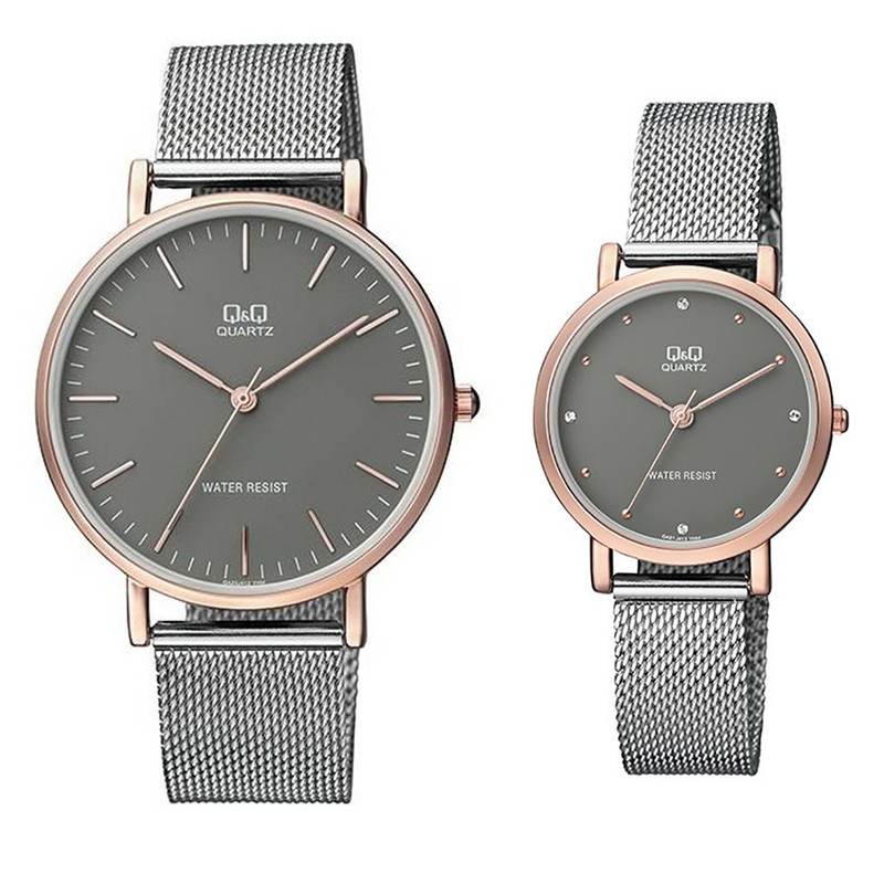 ست ساعت مچی عقربه ای زنانه و مردانه کیو اند کیو مدل QA20J412Y