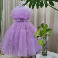 لباس مجلسی و پرنسسی دخترانه با بهتدین متریال رنگ یاسی