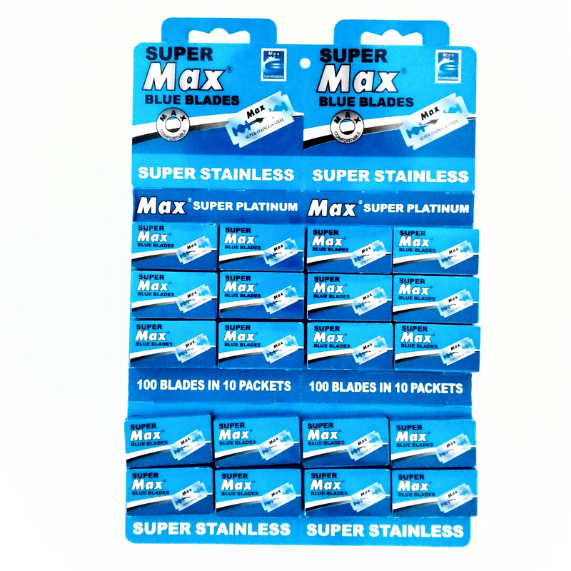 تیغ یدک اصلاح سنتی سوپرمکس مدل SUPER STAINLESS مجموعه 200 عددی