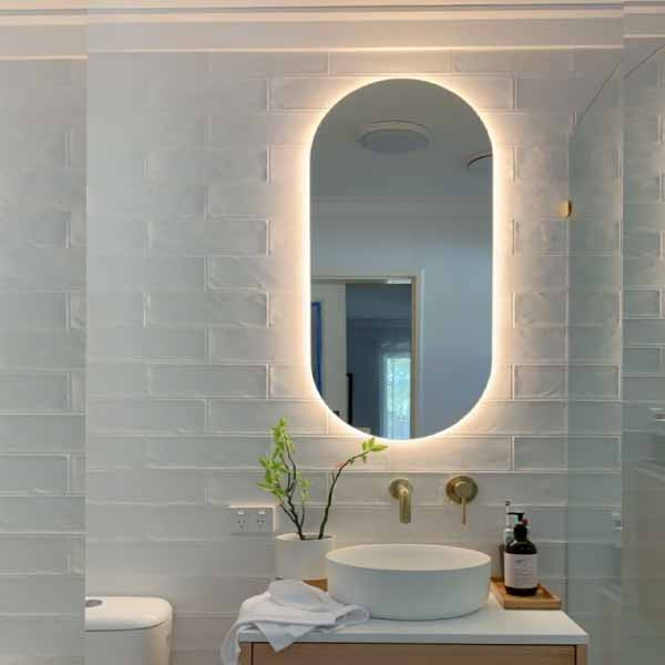 خرید و قیمت آینه سرویس بهداشتی الف طرح سرو کد BA_60-40