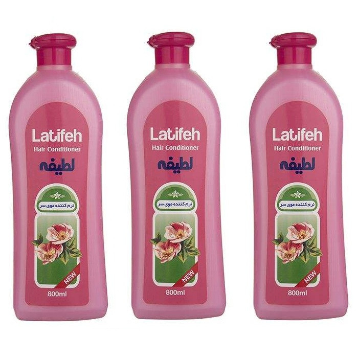خرید و قیمت نرم کننده مو لطیفه مدل Flower حجم 800 میلی لیتر مجموعه 3 عددی