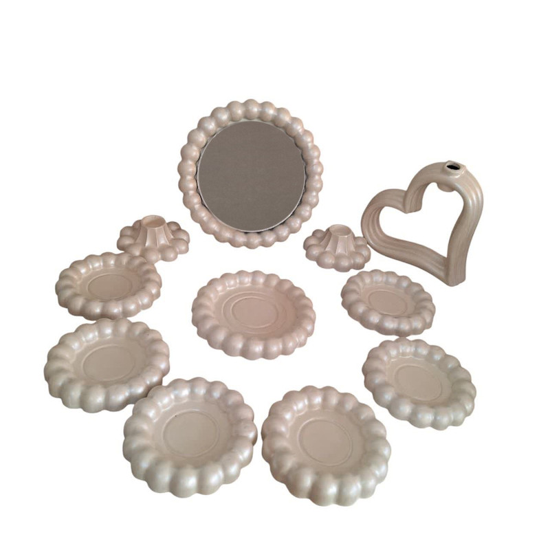 مجموعه ظروف هفت سین ۱۱ پارچه مرواریدی کد ۱۱۲۲