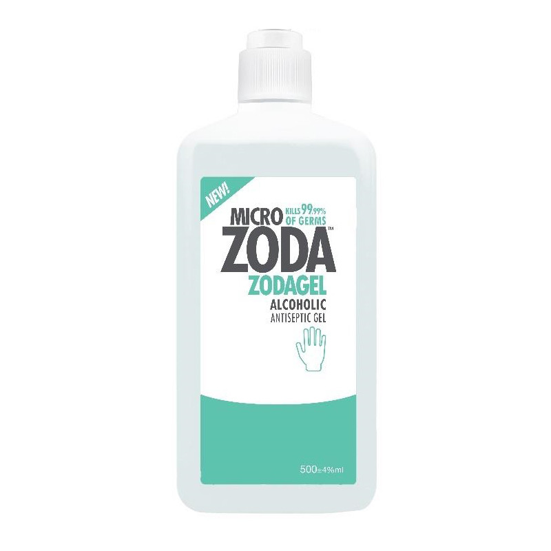 ژل ضدعفونی کننده دست میکروزدا سری ZODAGEL حجم 500 میلیلیتر