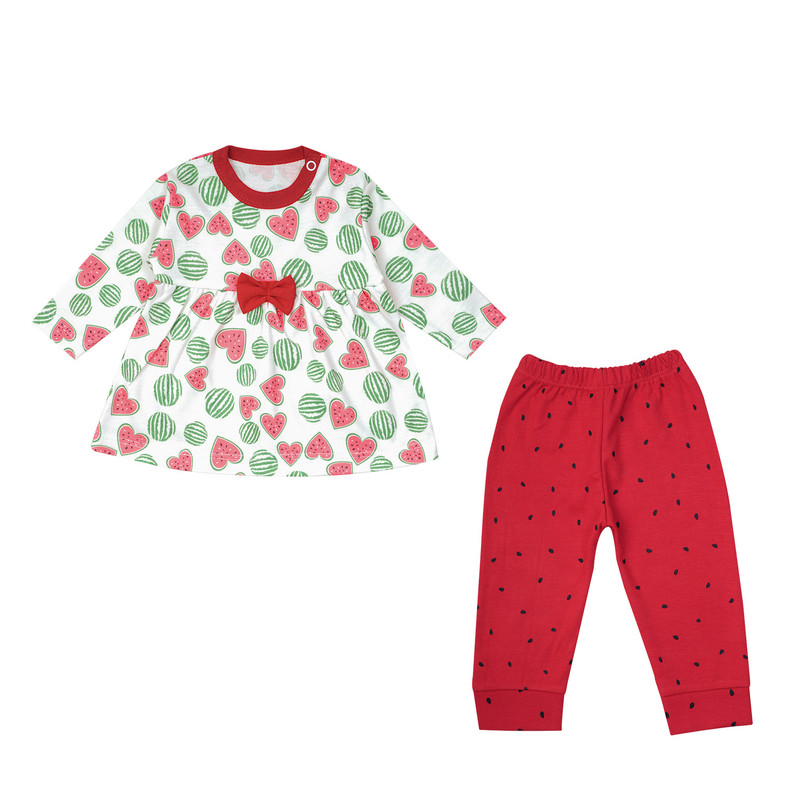 خرید و قیمت ست بلوز آستین بلند و شلوار نوزادی سپیدپوش کد 400130