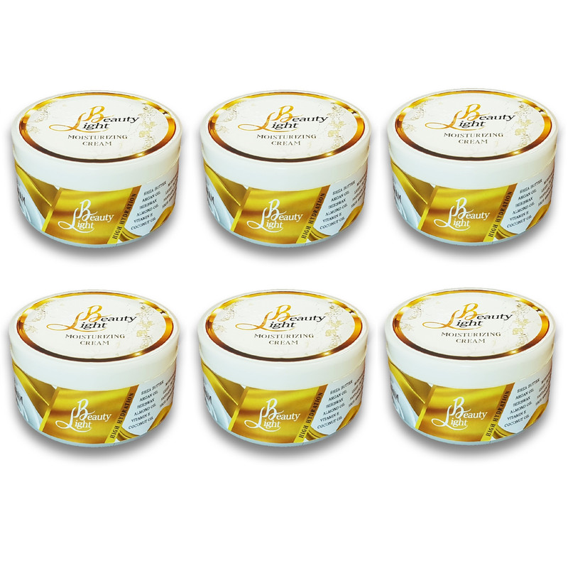 کرم مرطوب کننده و آبرسان لایت بیوتی مدل آرگان شی باتر حجم 200 میلی لیتر مجموعه 6 عددی